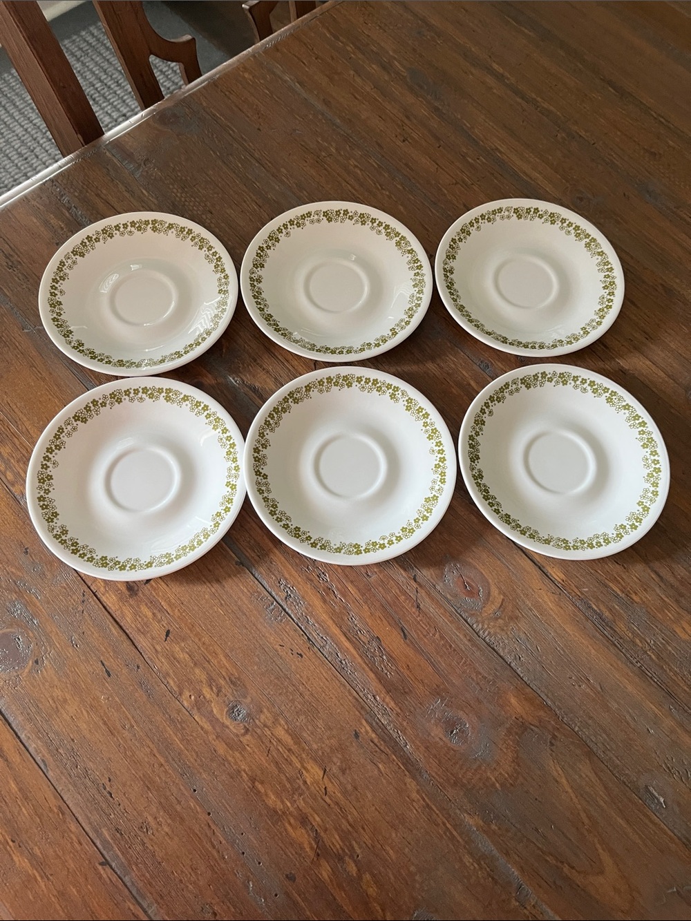 Corelle Spring Blossom-Crazy Daisy Saucers- Set of 6